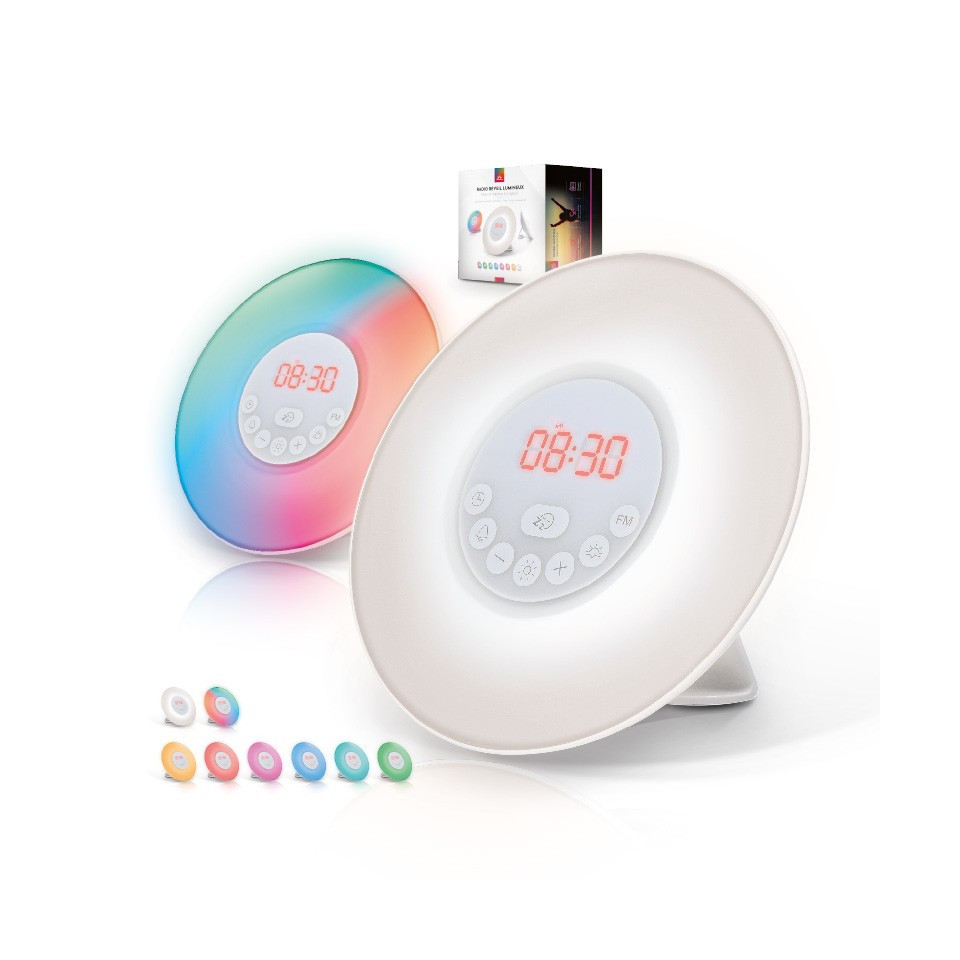 Lampe radio réveil FM personnalisable