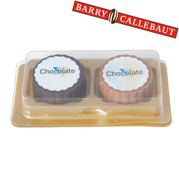 2 Chocolats publicitaires imprimés quadri Barry Callebaut