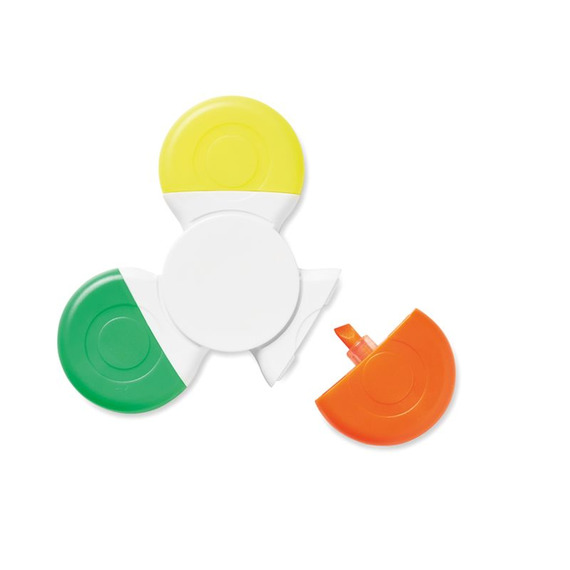 Surligneur publicitaire hand spinner 3 couleurs