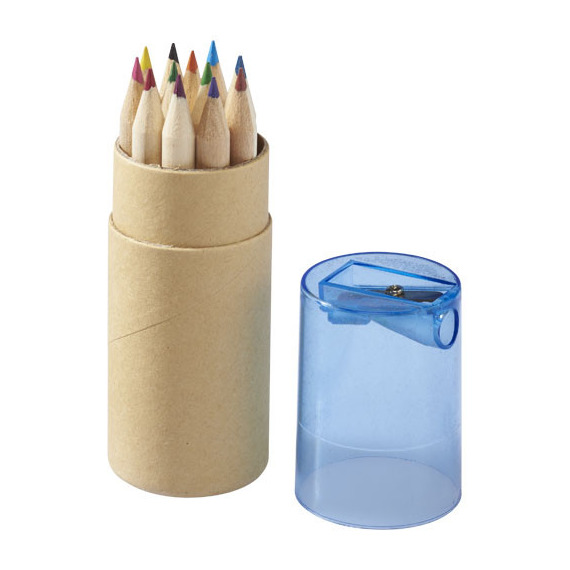 Set publicitaire de 12 crayons de couleur Express