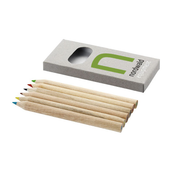 Set publicitaire 6 crayons de couleur express