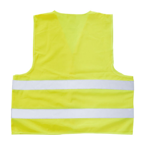 Gilet publicitaire de sécurité avec bandes fluorescentes express