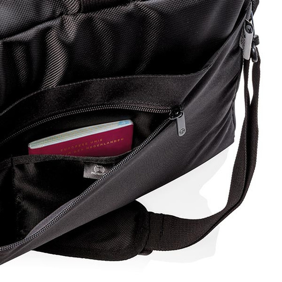 Sac de sport publicitaire avec ouverture type valise Swiss Peak RFID