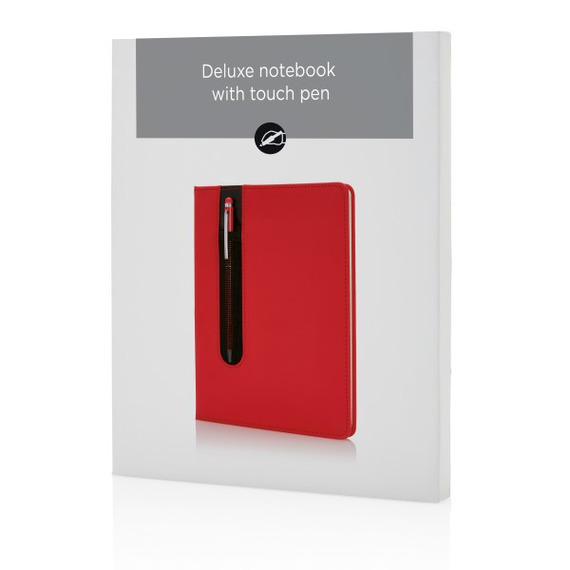 Carnet publicitaire de notes A5 avec stylo tactile Deluxe