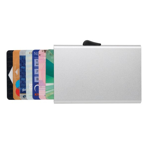 Porte-cartes en aluminium anti-RFID C-Secure publicitaire