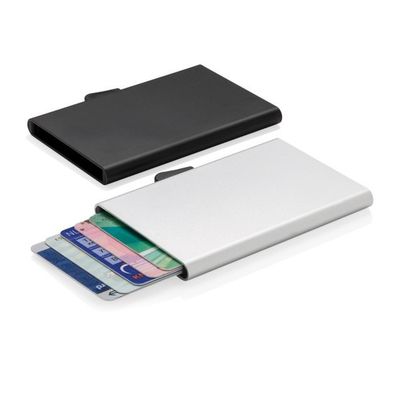 Porte-cartes en aluminium anti-RFID C-Secure publicitaire