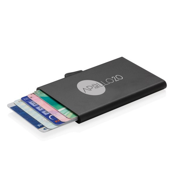 Porte-cartes en aluminium anti-RFID C-Secure publicitaire