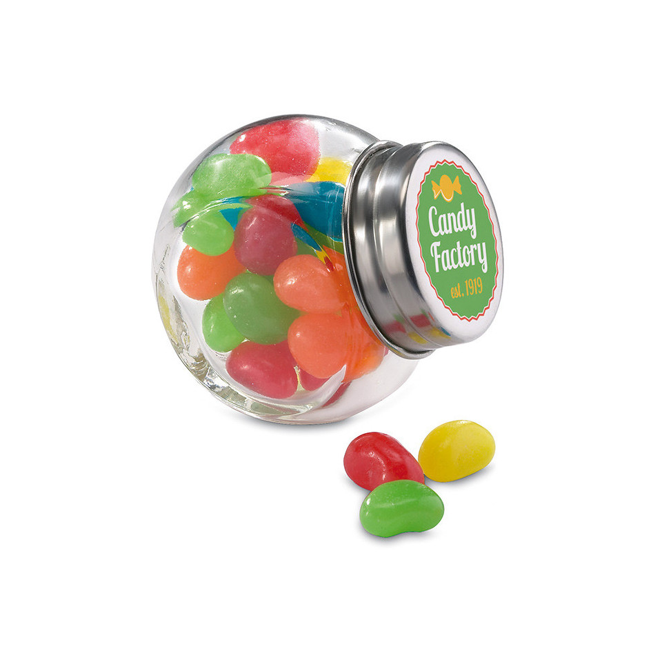 Bonbons dans bocal en verre personnalisé epxress Beandy