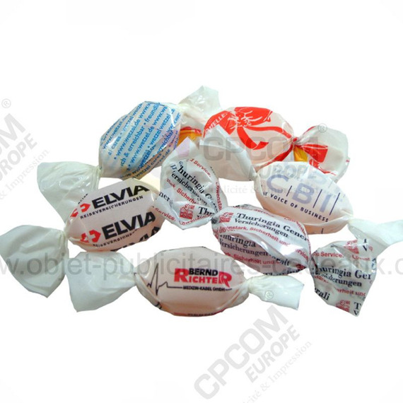 Bonbons publicitaires acidulés papillote