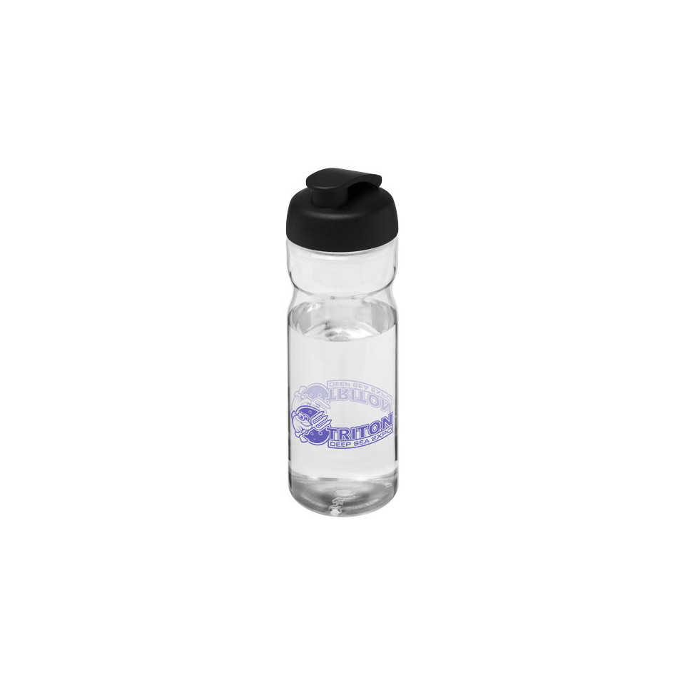 Bouteille publicitaire de sport H2O Base® 650 ml avec couvercle à clapet