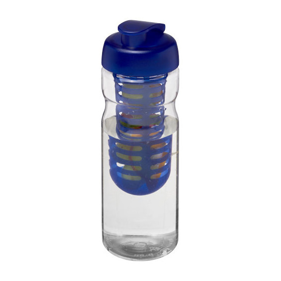 Bouteille publicitaire de sport et infuseur H2O Base® 650 ml avec couvercle à clapet