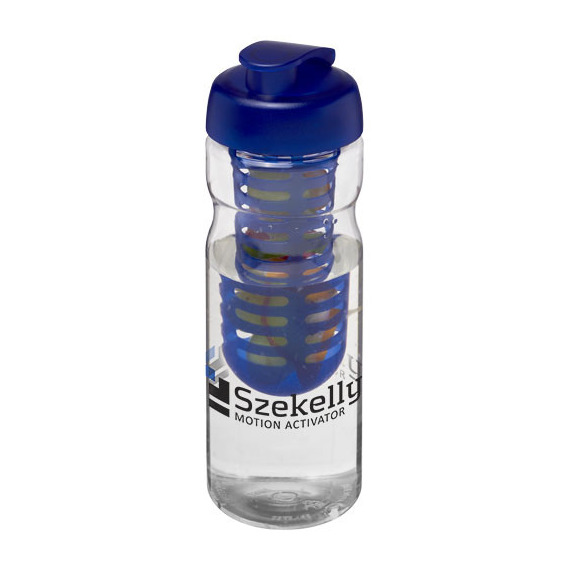 Bouteille publicitaire de sport et infuseur H2O Base® 650 ml avec couvercle à clapet