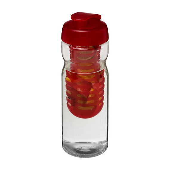 Bouteille publicitaire de sport et infuseur H2O Base® 650 ml avec couvercle à clapet