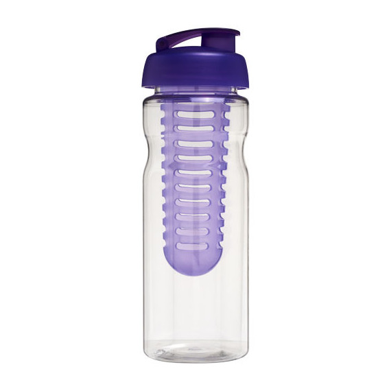 Bouteille publicitaire de sport et infuseur H2O Base® 650 ml avec couvercle à clapet