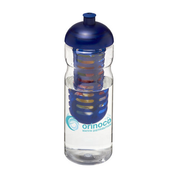 Bouteille publicitaire de sport et infuseur H2O Base® 650 ml avec couvercle dôme