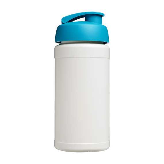 Bouteille publicitaire de sport Baseline® Plus 500 ml avec couvercle à clapet