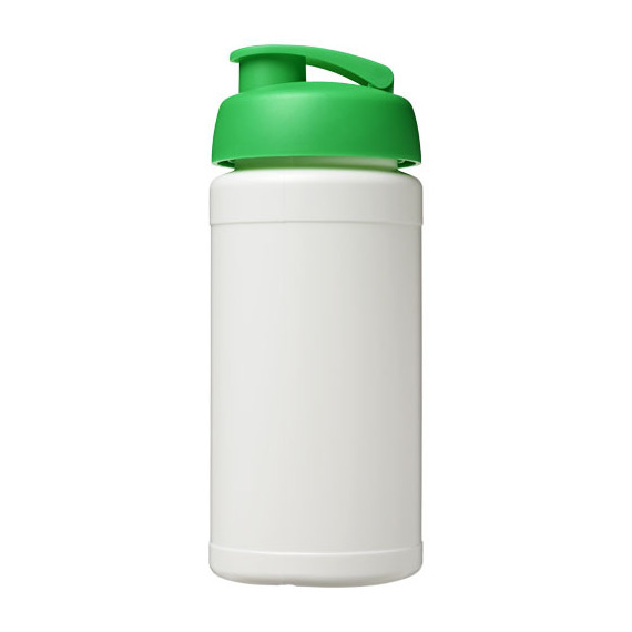 Bouteille publicitaire de sport Baseline® Plus 500 ml avec couvercle à clapet