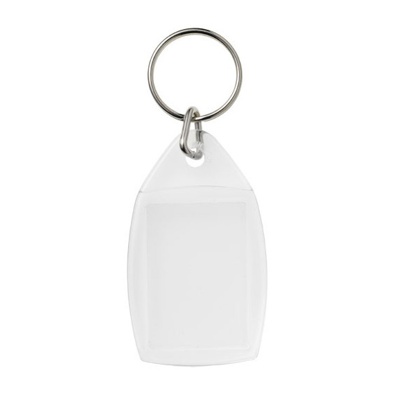 Porte-clefs publicitaire plastique Rhombus avec attache en plastique