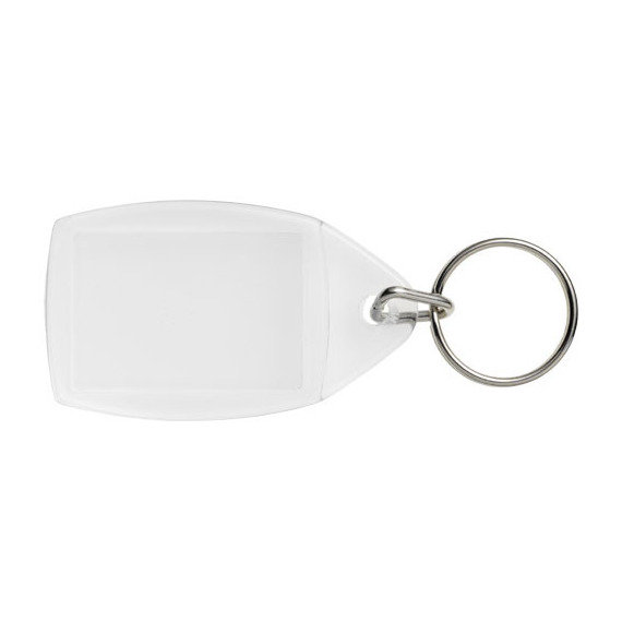 Porte-clefs publicitaire plastique Rhombus avec attache en plastique