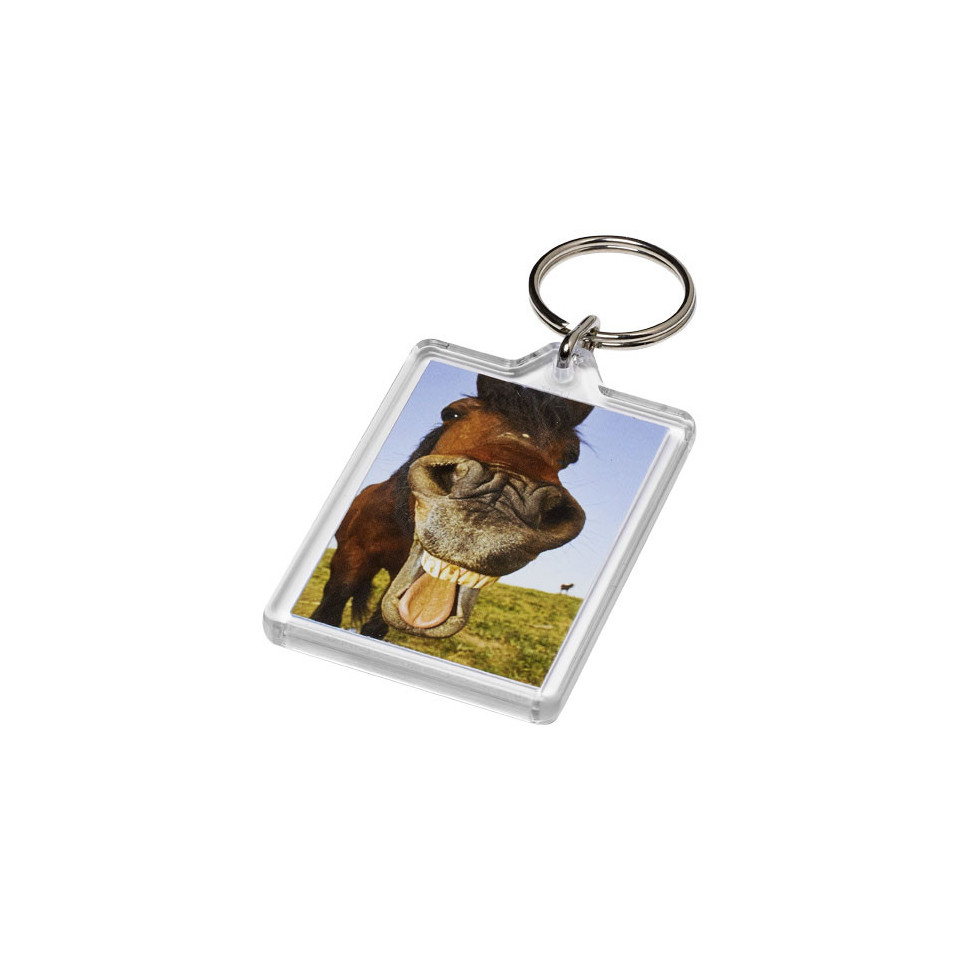 Porte-clefs publicitaire plastique Vito rectangulaire