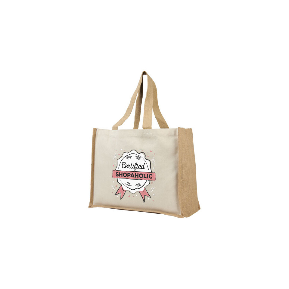 Sac publicitaire Varai 340 g/m² en toile et jute