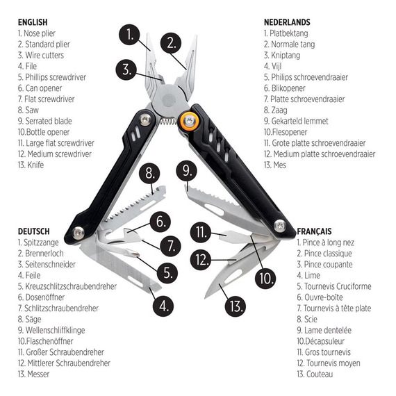 Outil multifonctions publicitaire et pince Excalibur