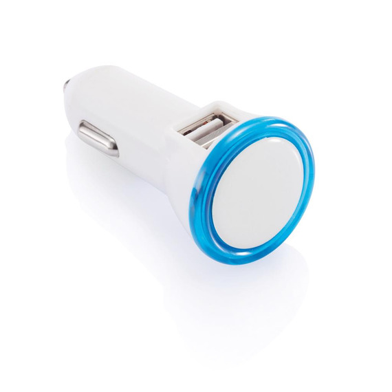 Double chargeur allume-cigare USB 2.1A publicitaire