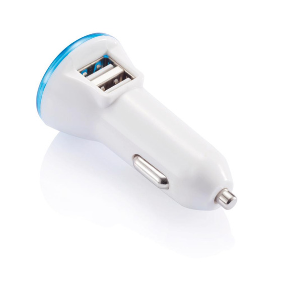 Double chargeur allume-cigare USB 2.1A publicitaire