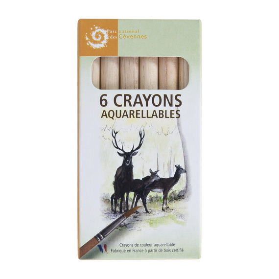 Etui personnalisable de 6 crayons aquarellables 87 mm