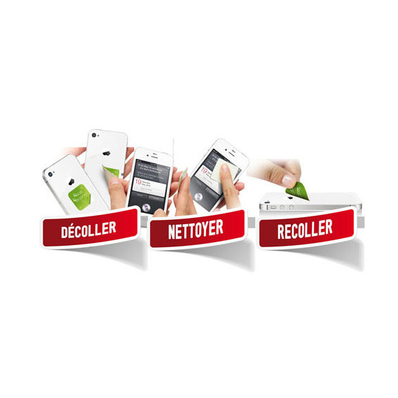 Sticker publicitaire nettoyeur pour portable