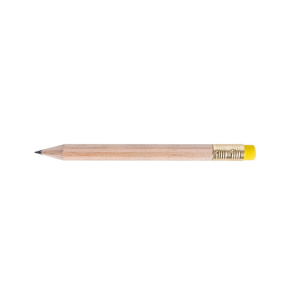 Crayon de papier personnalisable en bois sans vernis 8.7 cm