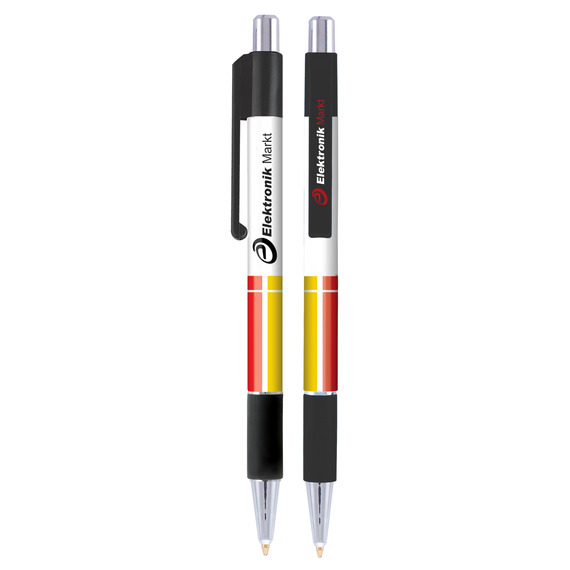 Stylo publicitaire personnalisé quadrichromie express Astaire Chrome