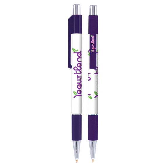 Stylo publicitaire personnalisé quadrichromie express Astaire Chrome