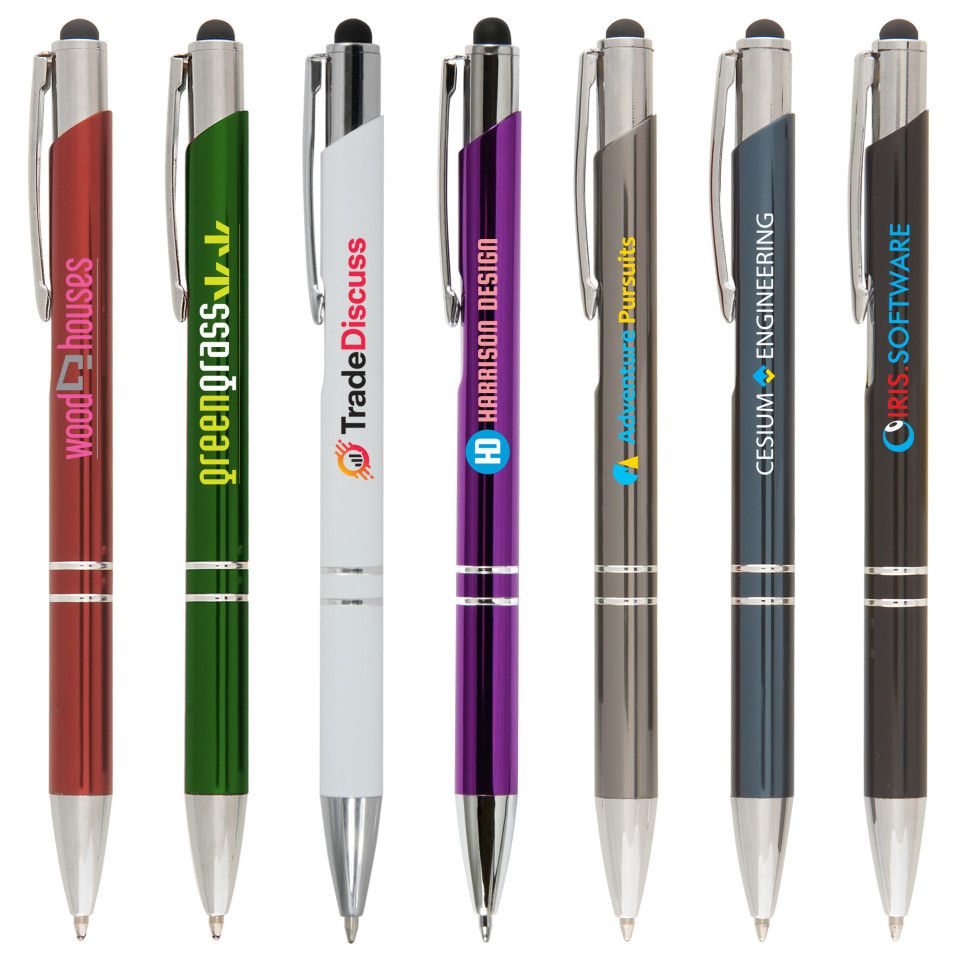 Stylo publicitaire quadrichromie express Hepburn Chrome