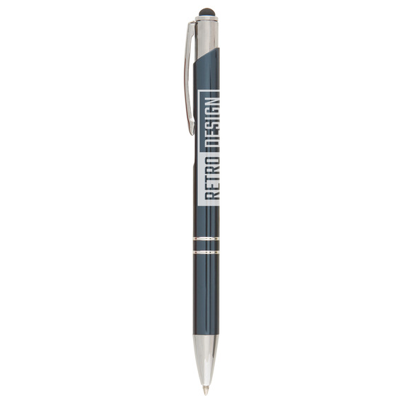 Stylo publicitaire quadrichromie express Hepburn Chrome