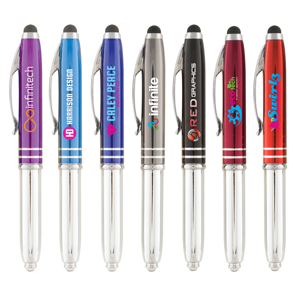 Stylo stylet personnalisé quadrichromie express Minnelli soft touch