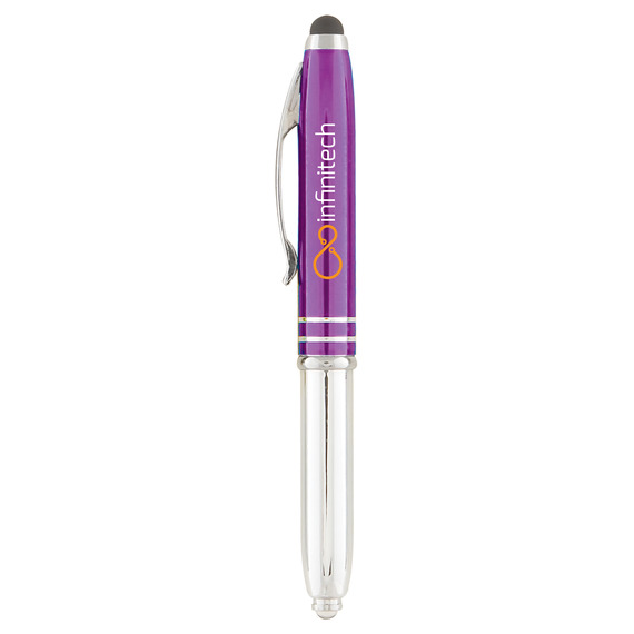 Stylo stylet personnalisé quadrichromie express Minnelli soft touch