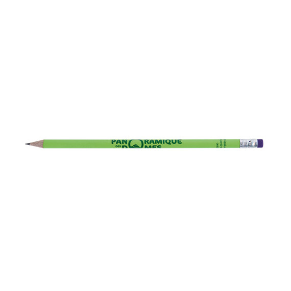 Crayon de papier en bois publicitaire rond vernis pantone 17.6 cm