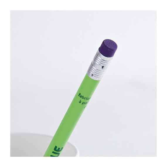 Crayon de papier en bois publicitaire rond vernis pantone 17.6 cm