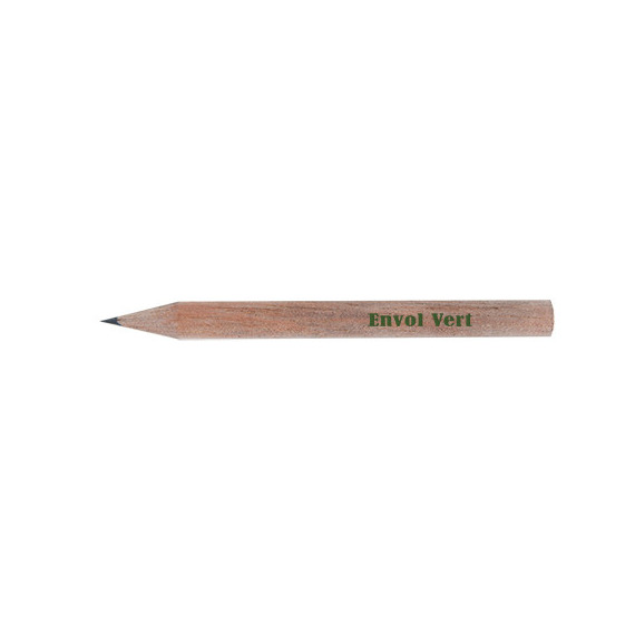 Crayon publicitaire en bois rond sans vernis 8.7 cm