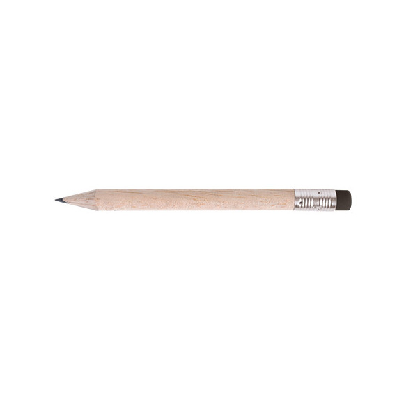 Crayon publicitaire en bois rond sans vernis 8.7 cm