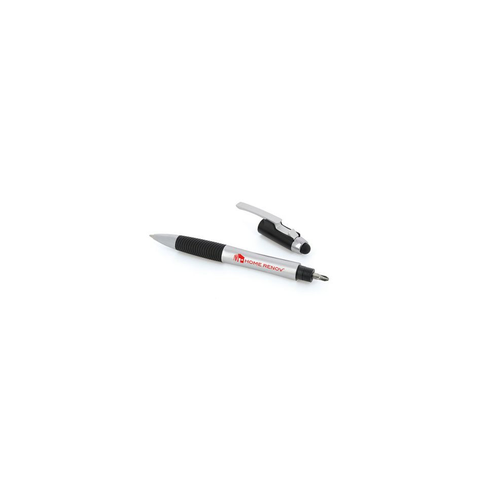 Stylo publicitaire multifonctions décapsuleur stylet tournevis