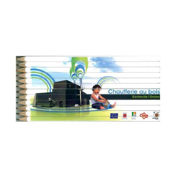 Set de 12 crayons de papiers publicitaires Quadri