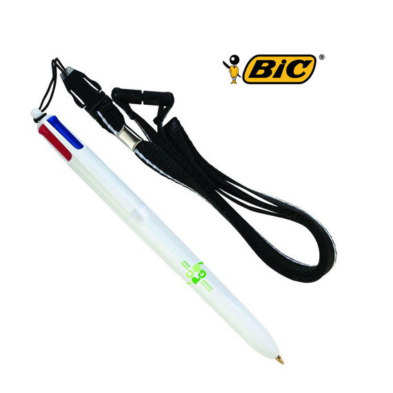 Stylo personnalisable BIC 4 Couleurs avec Lanyard