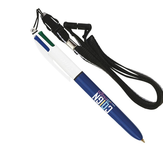 Stylo personnalisable BIC 4 Couleurs avec Lanyard