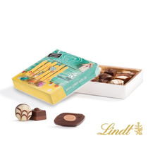 Coffret personnalisable Lindt 16 chocolats avec fourreau - Lavigne