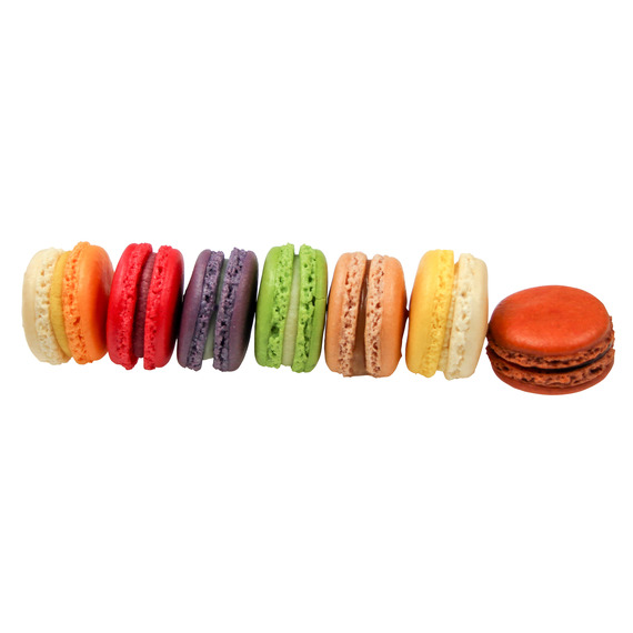 Macarons publicitaires personnalisés boîte Française de 4