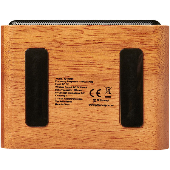 Enceinte publicitaire Wooden avec chargeur à induction