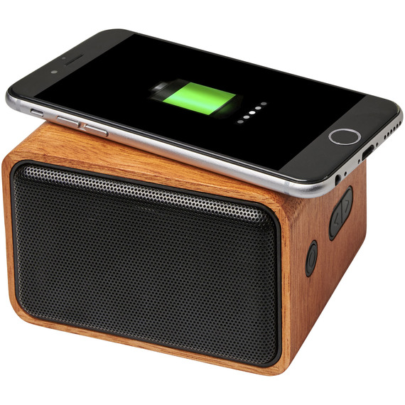 Enceinte publicitaire Wooden avec chargeur à induction