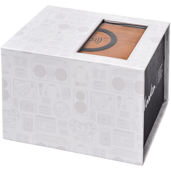 Enceinte publicitaire Wooden avec chargeur à induction